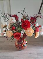 Te koop kunstbloemen plus vaas, Ophalen, Nieuw