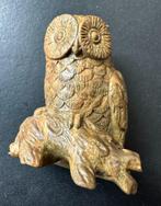 Sandelwood Netsuke van een Uil, Verzamelen, Nieuw, Vogel, Ophalen of Verzenden, Beeldje of Figuurtje