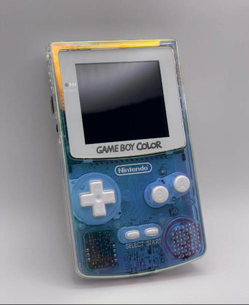 Custom GameBoy Color, Spelcomputers en Games, Spelcomputers | Nintendo Game Boy, Zo goed als nieuw, Game Boy Color, Verzenden