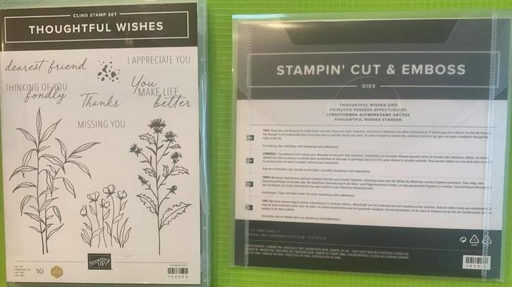 Thoughtful Wishes Bundel stempels en stansen Stampin Up, Hobby en Vrije tijd, Kaarten | Zelf maken, Nieuw, Pons of Mal, Overige thema's
