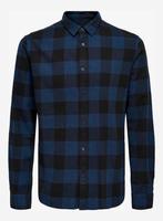 Only and Sons overhemd. Flanel. XS, Kleding | Heren, Ophalen of Verzenden, Zo goed als nieuw, Blauw, Halswijdte 38 (S) of kleiner