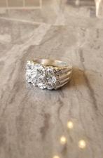 Prachtige piet piet zilver 925 ring met zirkonia steen, Sieraden, Tassen en Uiterlijk, 20 of groter, Heer, Nieuw, Ophalen of Verzenden