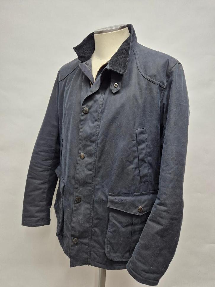 Barbour wax jas XL "leeward' Nieuwstaat!, Kleding | Heren, Jassen | Winter, Zo goed als nieuw, Maat 56/58 (XL), Blauw, Ophalen