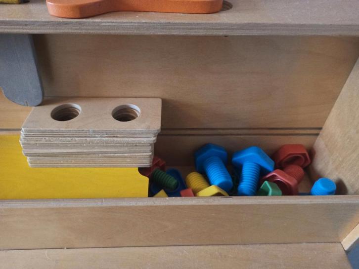 Vintage educo werkbank, Kinderen en Baby's, Speelgoed | Houten speelgoed, Gebruikt, Meubelstuk of Keukentje, Ophalen