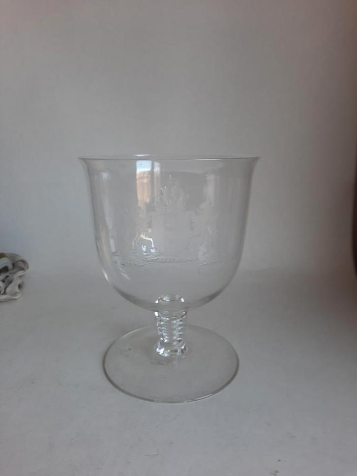 Copier Leerdam Arganuul Bokaal Vaas Stadswapen Amsterdam, Antiek en Kunst, Antiek | Glas en Kristal, Ophalen of Verzenden