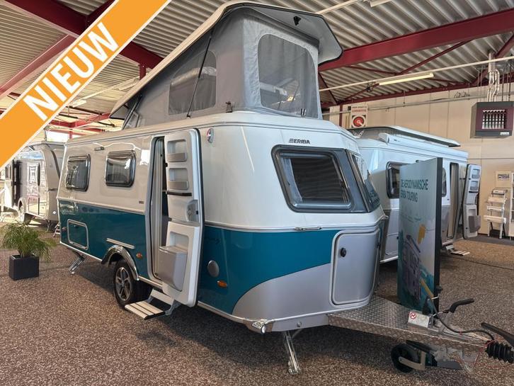 Eriba Touring 642 Harbour Blue + SLAAPDAK, Caravans en Kamperen, Caravans, Bedrijf, tot en met 5, 1000 - 1250 kg, Standaardzit