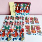 Vintage Kerstman poëzieplaatjes - 10 vel Kerst, Ophalen of Verzenden