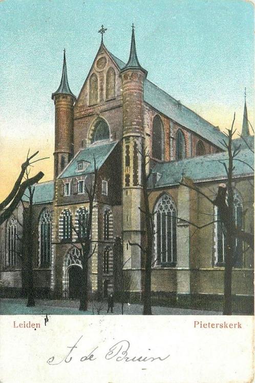 (701-117-029) Leiden Pieterskerk, Verzamelen, Ansichtkaarten | Nederland, Zuid-Holland, Verzenden
