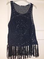 Als nieuw! Zwarte Top met Franjes - Chlo, Kleding | Dames, Tops, Maat 38/40 (M), Chlo, Zwart, Ophalen of Verzenden