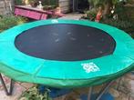 Trampoline, 280, groen + hangtrap, Gebruikt, Ophalen