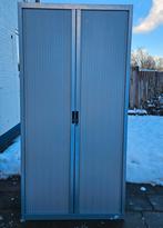 Grote grijze roldeurkast met 4 legplanken - 200x100x47cm, Ophalen, Gebruikt, 100 tot 150 cm, 200 cm of meer