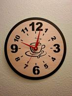 Wandklok 30 cm koffie, Ophalen of Verzenden, Nieuw