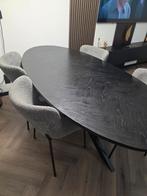 Eettafel met 4 stoelen, Huis en Inrichting, Ophalen of Verzenden, Zo goed als nieuw, Rond