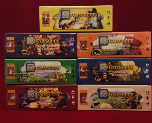 Carcassonne voordeelpakket 7 uitbreidingen naar keuze, Hobby en Vrije tijd, Gezelschapsspellen | Bordspellen, Nieuw, Ophalen of Verzenden