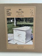 Enveloppenkist bedankt Moneybox wit en goud, Ophalen of Verzenden, Zo goed als nieuw, Versiering, Geboorte of Huwelijk