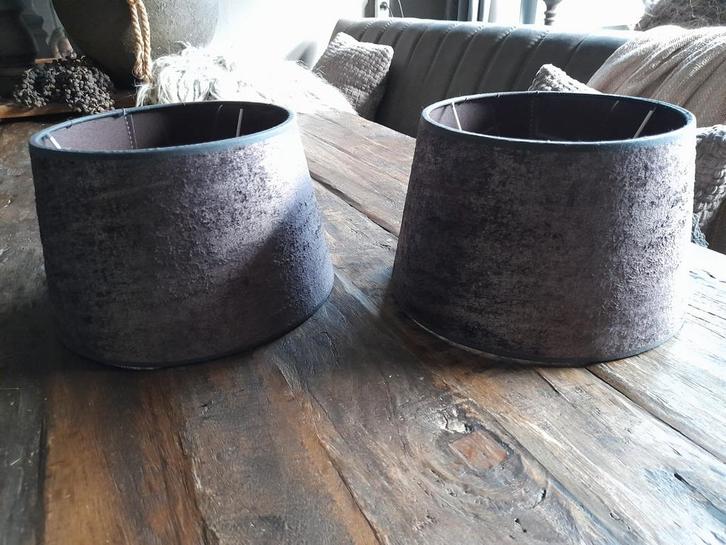 Sober Landelijk Stoere Lampenkappen - Set van 2, Huis en Inrichting, Lampen | Lampenkappen, Zo goed als nieuw, Minder dan 25 cm