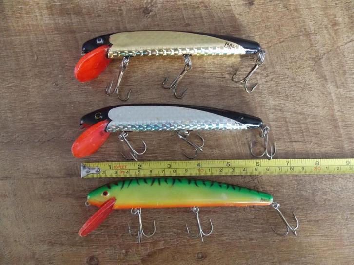 3 Grandma's  15 cm, Watersport en Boten, Hengelsport | Roofvissen, Zo goed als nieuw, Complete set, Ophalen of Verzenden