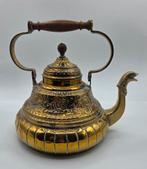 Antieke Marokkaanse Messing Theepot6 met Vogel Tuit, Ophalen of Verzenden, Koper