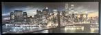 Wandfoto in lijst van oude skyline New York by night, Ophalen, 50 tot 75 cm, 125 cm of meer, Zo goed als nieuw