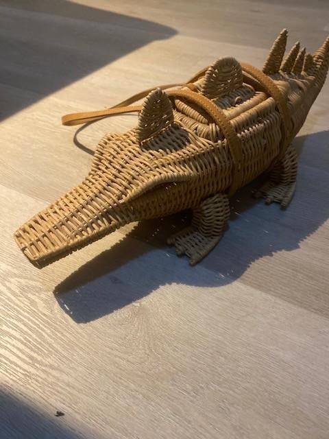 Design tas krokodil, Sieraden, Tassen en Uiterlijk, Tassen | Damestassen, Ophalen, Zo goed als nieuw, Overige kleuren, Handtas