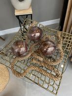 Goud decoratief dienblad, Ophalen, Overige materialen, Rond, Nieuw