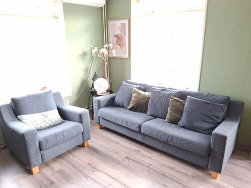 Bankstel met bijpassende fauteuil. Koopje, Huis en Inrichting, Banken | Complete zithoeken, Gebruikt, Ophalen