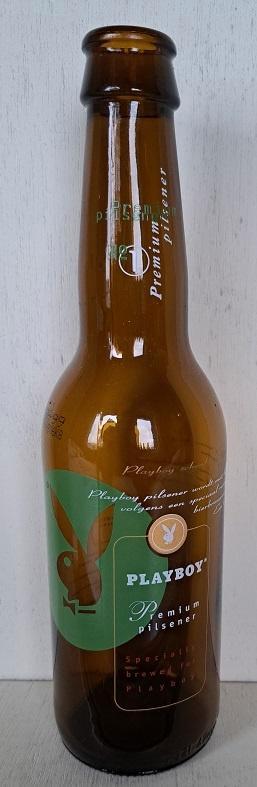 Playboy Premium Pilsener Flesje leeg (De Kroon Oirschot), Verzamelen, Biermerken, Gebruikt, Flesje(s), Overige merken, Ophalen of Verzenden