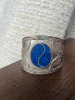 Armband Lapis Lazuli? blauw cuff, Sieraden, Tassen en Uiterlijk, Armbanden, Overige materialen, Gebruikt, Blauw, Onbekend