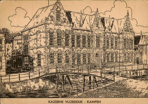 Kampen - Kazerne Vloeddijk, Verzamelen, Ansichtkaarten | Nederland, Ongelopen, Overijssel, Voor 1920, Ophalen of Verzenden