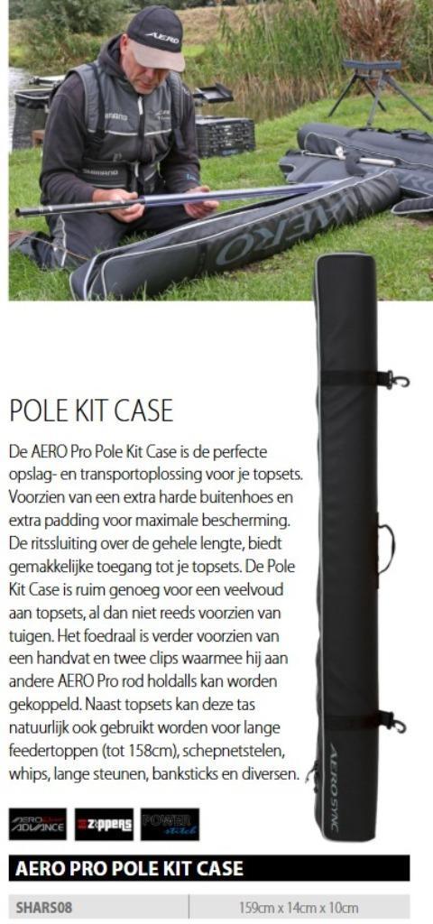 Shimano Aero Pro Pole Kit Case, Watersport en Boten, Hengelsport | Witvissen, Nieuw, Vaste hengel, Ophalen