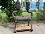 Enorme Smoker / BBQ 6mm dikwandig staal, Tuin en Terras, Houtskoolbarbecues, Ophalen, Zo goed als nieuw