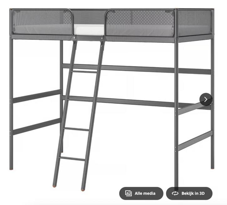 IKEA Tuffing hoogslaper, Huis en Inrichting, Slaapkamer | Stapelbedden en Hoogslapers, Gebruikt, Hoogslaper, 90 cm, 200 cm, Eenpersoons