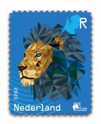 Crypto postzegel Leeuw 2023 Blauw, Ophalen of Verzenden, Na 1940, Postfris