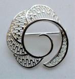 Mooie cirkelvormige zilver filigrain broche (7234-3554), Ophalen, Zo goed als nieuw, Zilver, Zilver