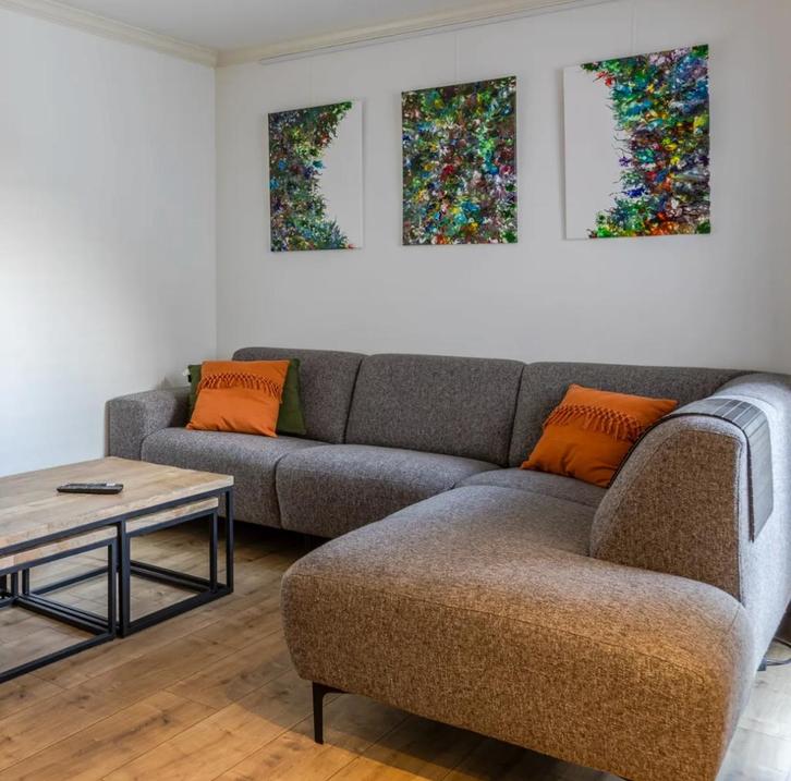 Hoekbank Woonexpress, Huis en Inrichting, Banken | Bankstellen, Zo goed als nieuw, Hoekbank, Vierpersoons of meer, 250 tot 300 cm