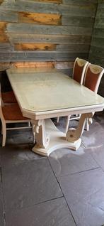 Eethoek met stoelen, Ophalen of Verzenden, Gebruikt, 4 tot 6 stoelen