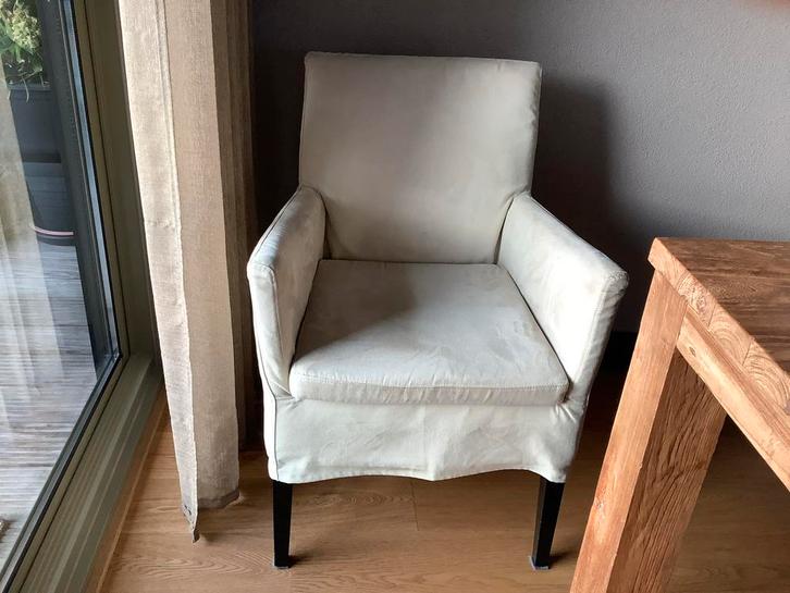 4 Alcantara Eetkamerstoelen - Wasbare Hoezen, Huis en Inrichting, Fauteuils, Gebruikt, Stof, Minder dan 50 cm, Minder dan 75 cm
