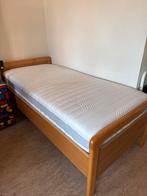 Elektrisch verstelbaar senioren ledikant met Norma matras, Ophalen, 90 cm, Eenpersoons, Bruin