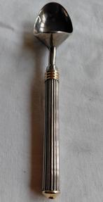 Stevige zware ijslepel ijsschep met gouden detailles, Ophalen of Verzenden, Gebruikt, Rvs of Chroom