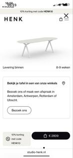 Studio Henk Tafel + Bank - Set of Apart, Huis en Inrichting, Tafels | Eettafels, Ophalen, 200 cm of meer, 50 tot 100 cm, Zo goed als nieuw