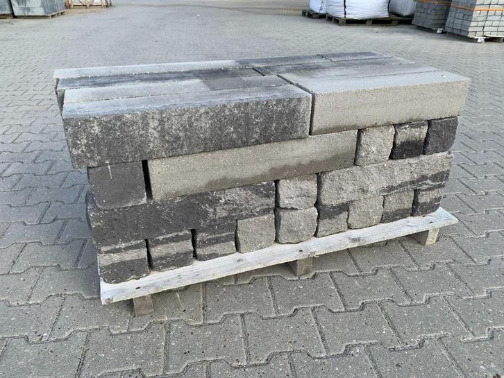 Stapelblok Splitton 12x12x50 cm Antr/Gry + Div. - J&W 79, Tuin en Terras, Bielzen en Borders, Nieuw, Blok, Beton, Minder dan 25 cm