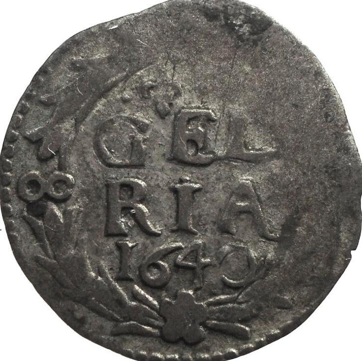Nederland - Gelria - Gelderland 1 stuiver 1640 (zilver), Postzegels en Munten, Munten | Nederland, Losse munt, Overige waardes