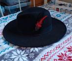 Mooie zwarte dames hoed met veertjes, Ophalen, Zo goed als nieuw, One size fits all