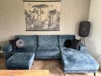Lounge bank met poef, Huis en Inrichting, Ophalen, Zo goed als nieuw, Stof