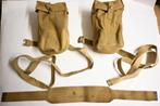 2x Bren gun utility pouch front met 1 yoke engeland wo2, Verzamelen, Militaria | Tweede Wereldoorlog, Ophalen of Verzenden, Landmacht