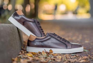 Bexley - leren sneakers Inglewood chocolate Patine - maat 39