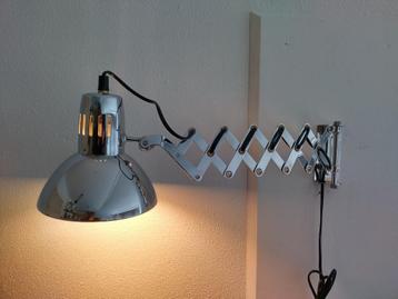 Schaarlamp verchroomd - vintage - Jaren ‘80 beschikbaar voor biedingen