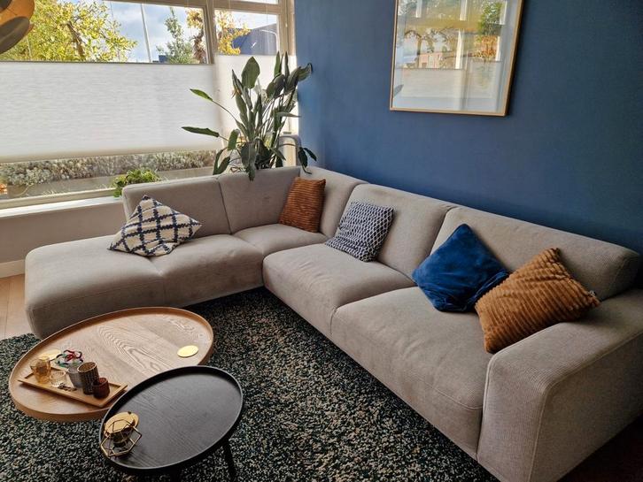 Grijze hoekbank van Montel, Huis en Inrichting, Banken | Complete zithoeken, Gebruikt, Ophalen