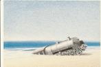 STOOMLOCOMOTIEF ZANDSTRAND ZEE "NO TITLE" RENE BOIN 1983, Ophalen of Verzenden, Zo goed als nieuw, Trein, Kaart of Prent