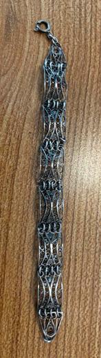Zilveren filigraan armband, Ophalen of Verzenden, Gebruikt, Zilver